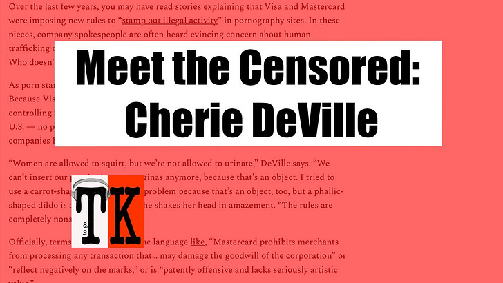 Listen to This Article — Meet the Censored: Cherie DeVille