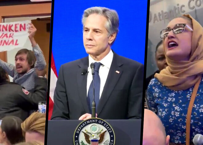 âYOU ARE A MONSTERâ: Protestors confront Blinken at the Atlantic Council