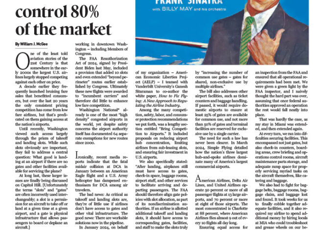 American Delta United Southwest Control 80 Percent of the Market