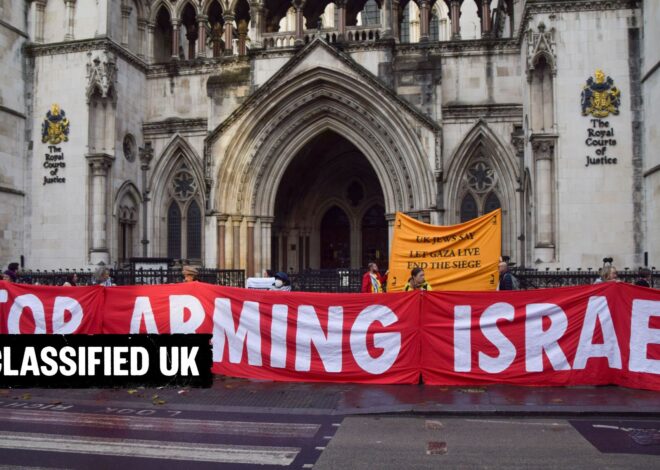 UK withheld evidence from court in Israel arms export case