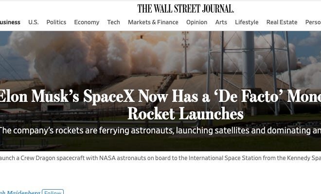 Steve Bannon: Nationalize SpaceX – BIG by Matt Stoller