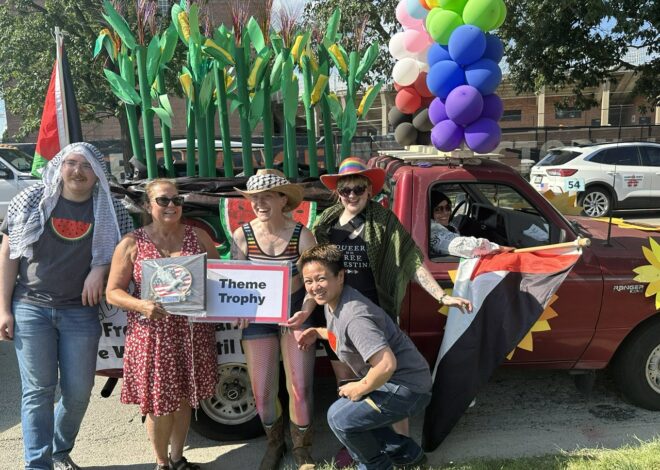 Champaign-Urbana is loud and proud for Palestine at July 4th parade — Fight Back! News