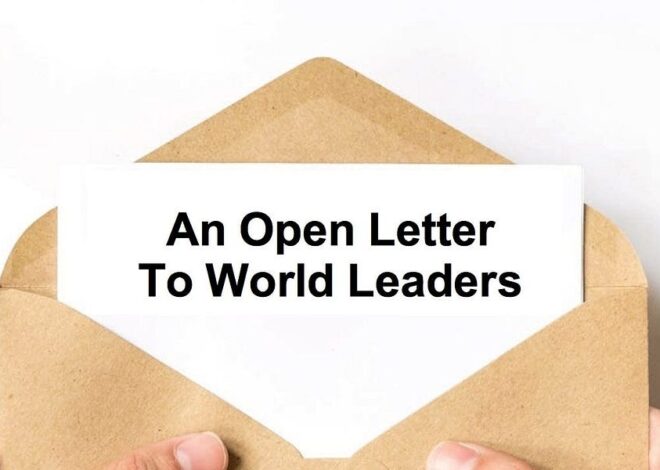 Open Letter to World Leaders