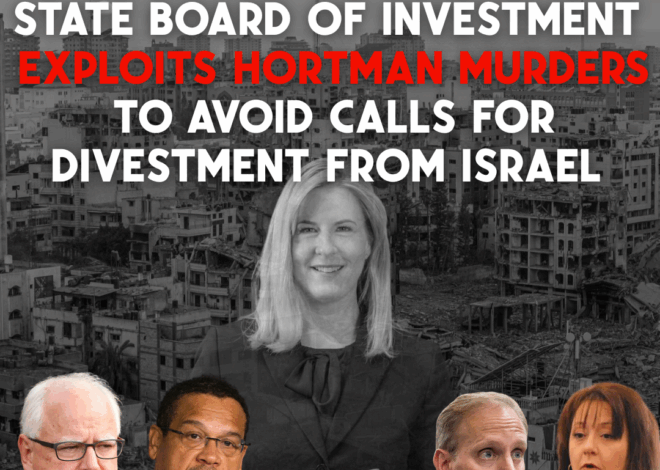 State Board of Investment exploits Hortman murders to avoid Palestine protesters — Fight Back! News