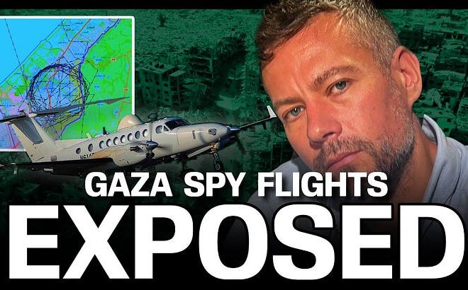 Gaza Spy Flights From UK Base On Cyprus Secretly Shift to Plane Leased by Company with Billions in US Military Contracts” by Matt Kennard & Abdullah Farooq