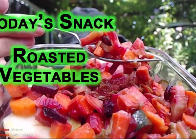 Todayâs Snack: Roasted Vegetables [ASMR, Food, Eating]