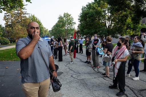 Palestinians and allies in Downers Grove demand U.S. Rep. Sean Casten end U.S. aid to Israel — Fight Back! News