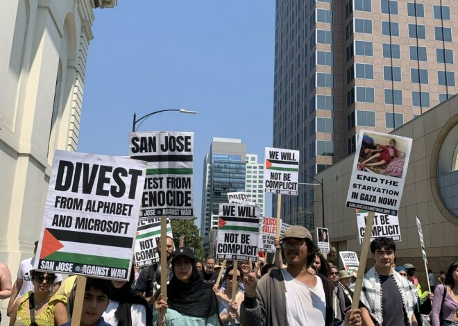 San Jose holds protest demands an end to the siege on Gaza — Fight Back! News
