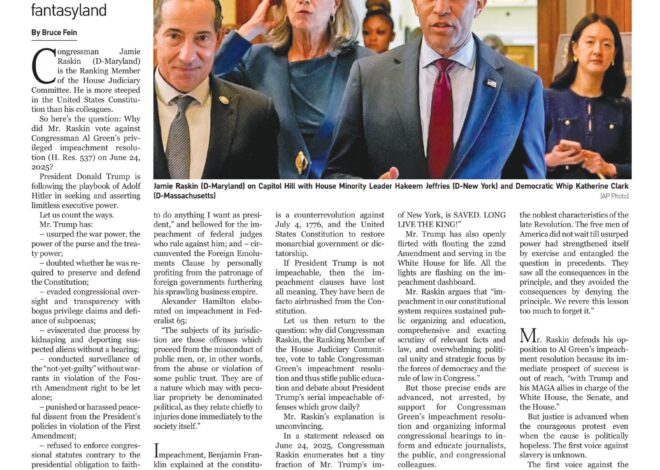 Jamie Raskin Strikes Out on Impeachment – Al Green Tired of Being Alone