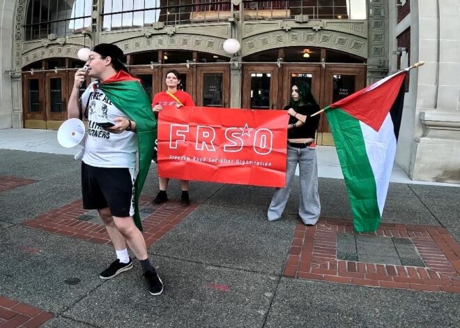 Tacoma solidarity for Global Sumud Flotilla — Fight Back! News