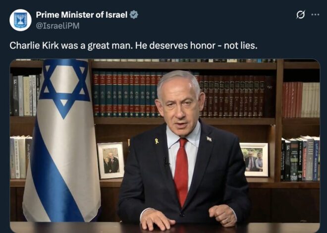 Netanyahu Keeps Making Statements Saying Israel Didn’t Kill Charlie Kirk