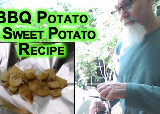 BBQ Potato and Sweet Potato Recipe, Oregano, Balsamic Vinegar [Food Eating ASMR]