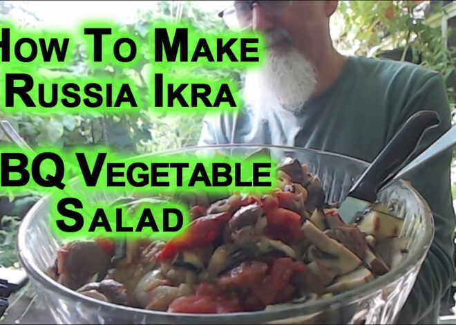 How To Make Homemade Russia Ikra: BBQ Vegetable Salad, Eggplant Caviar, Recipe [Food Eating ASMR]