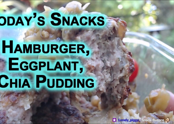 Todayâs Snacks: Hamburgers With Eggplant Side Dish and Chocolate Chia Pudding/Mousse/SoufflÃ©