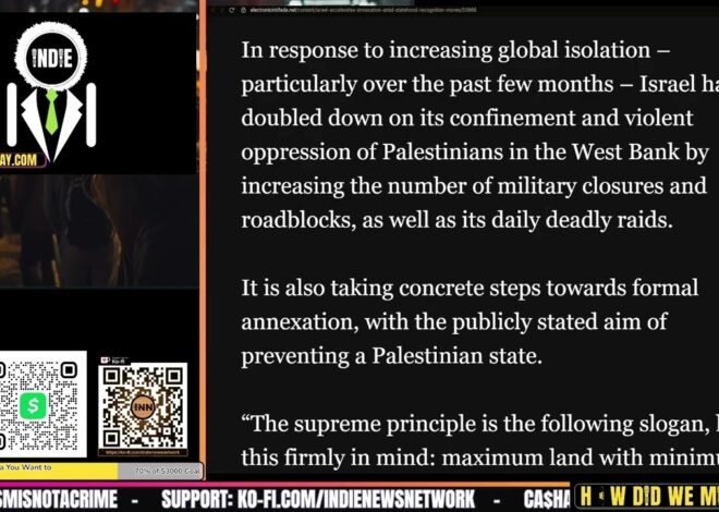 West Bank Annexation Plan Accelerated in Wake of Palestinian Statehood Recognition @HowDidWeMissTha