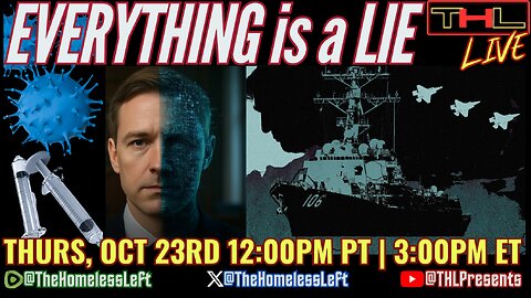 Rand Paul Takes On Trump & The War Machine, MAHA-Rockefeller Alliance EXPOSED, AI DoorDash Con Job, Charlie Kirk SHOCKING New Footage, US Military Taps 231B Private Equity, Digital IDs in Texas w JAY SCOTT | THL LIVE Thurs, Oct 23rd 12pm pt