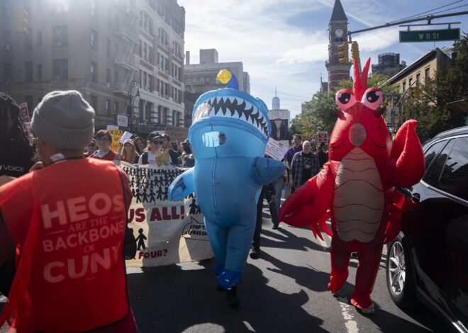 The CUNY Fired Four at the No Kings March