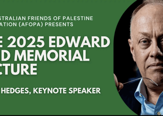 Chris Hedges — 2025 Edward Said Lecture – Consortium News