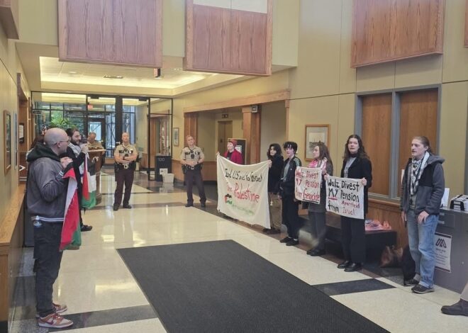 11 arrested at sit-in protesting Minnesota investment board’s Israel ties and restrictions on public comment — Fight Back! News