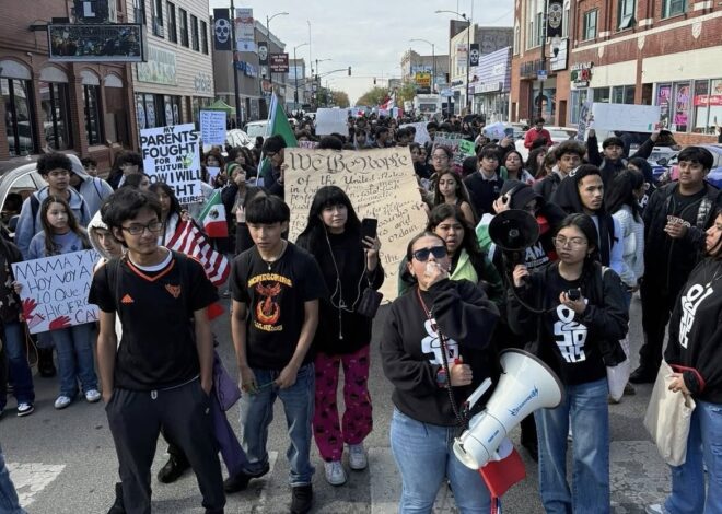 Little Village high school students walk out to protest mass deportations — Fight Back! News