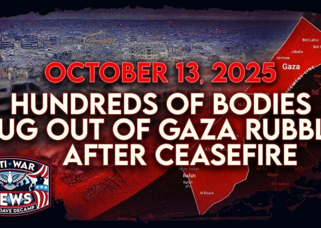 Hundreds of Bodies Dug Out of Gaza Rubble After Ceasefire, Trump Heads to Israel, and More