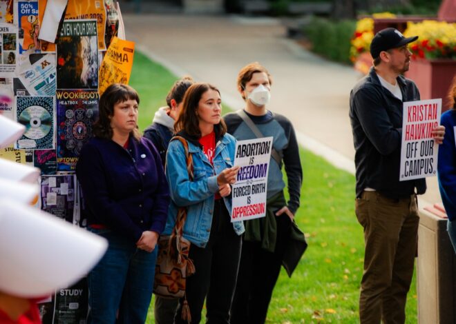 Protest against anti-abortion figure Kristan Hawkins’ visit at the University of Minnesota — Fight Back! News