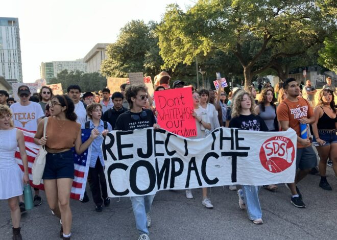 UT Austin marches against Trump’s compact on higher education — Fight Back! News