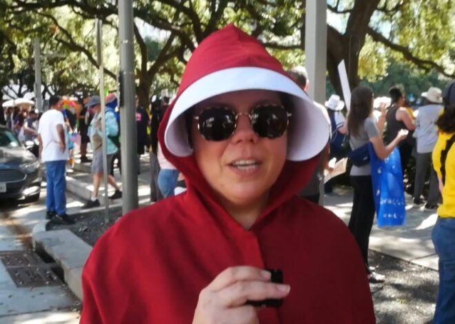 "Release the Epstein Files No Matter Who's In Them!" – No Kings Houston, TX