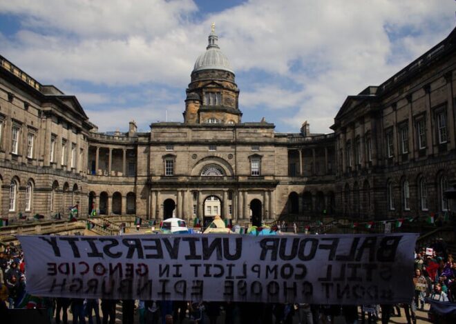 Balfour’s university skirts demands it end entanglement in Gaza genocide