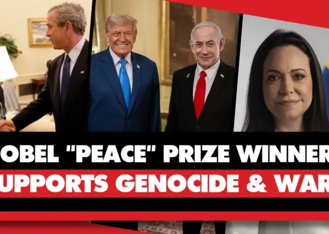 Nobel Peace Prize Winner Supports Israel’s Genocide & Trump’s War on Venezuela