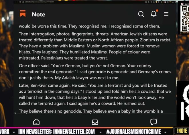 Confronting Ben-Gvir to His Face – Yasmin Achar | @IndieNewsNow_ @IndieMediaToday