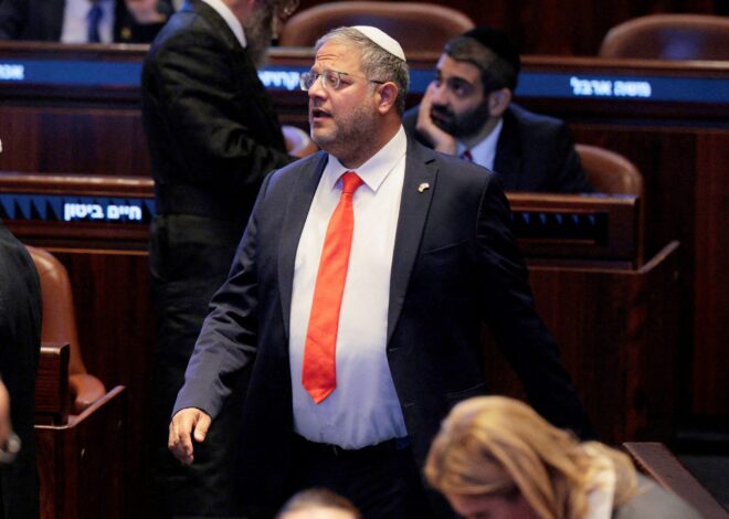 Israel’s Ben Gvir Calls for the Killing of Palestinian Authority Officials If UN Backs Palestinian State