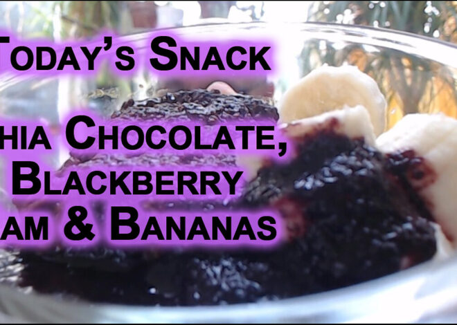 Todayâs Snack: Chia Chocolate Pudding With Homemade Blackberry Jam and Bananas [ASMR Food Eating]