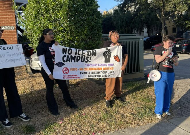 USF students rally against Trump’s higher education compact — Fight Back! News