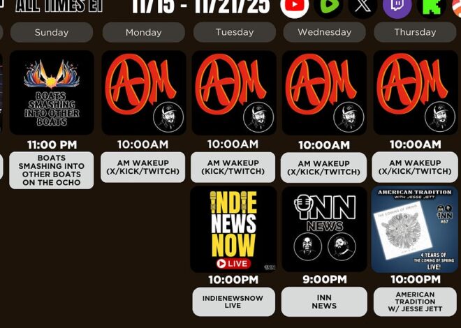 INN This Week 11/15 – 11/21/25 | @GetIndieNews @AngelJRivera08 @jesse_jett @IndLeftNews @ReefBreland @ogbonna_Collin @IndieMediaToday @leftist_news12 @AMWakeup @TheIndReview @TeaceSnyder