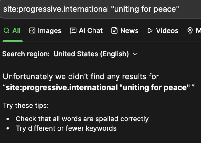 Why Is “Progressive International” Not Backing Uniting for Peace?