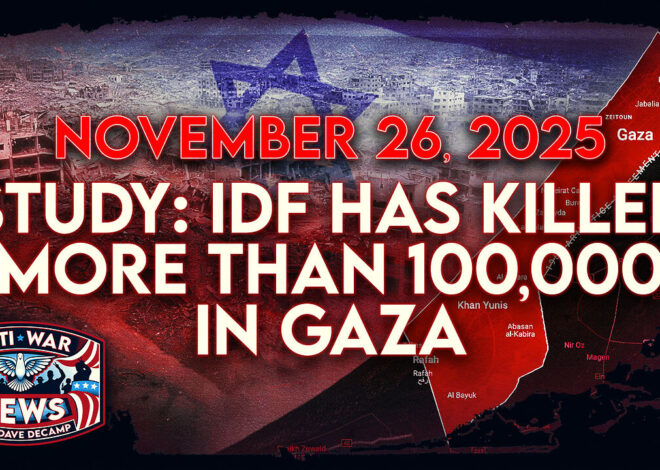 Study: IDF Has Killed More Than 100,000 in Gaza, US Flies More Bombers Near Venezuela, and More
