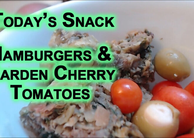 Todayâs Snack: Hamburgers and Garden Cherry Tomatoes [ASMR]