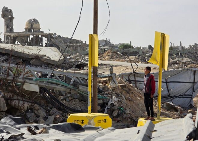 Israel’s military chief says the ‘Yellow Line’ dividing Gaza will be Israel’s new border. Palestinians say this is a ‘second Nakba.’