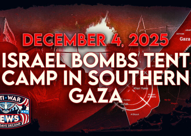 Israel Bombs Tent Camp in Southern Gaza, Senators Reintroduce Venezuela War Powers, and More