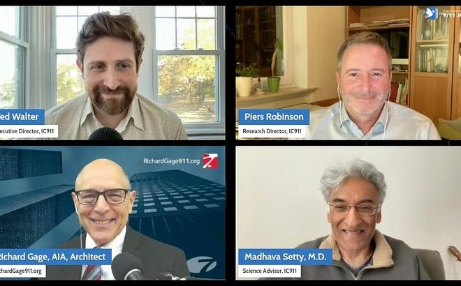 Latest IC911 Podcast with Ted Walter, Madhava Setty, Richard Gage and Piers Robinson