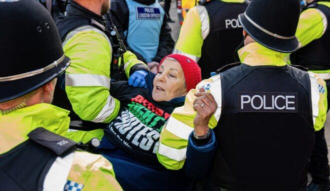 Peaceful Pro-Palestine Protestors Mass Arrested By The U.K.’s Zionist Regime Again.