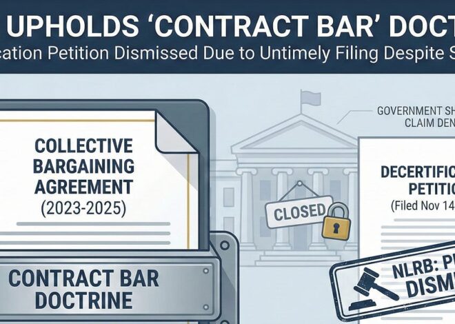 Decertification Petition Dismissed As Untimely Despite Government Shutdown