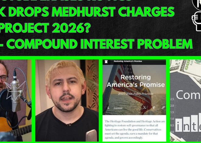 YouTube ERASES Rovics, UK Charges Dropped vs Medhurst, Compound Interest, Heritage Foundation’s Plan: Lightning Round