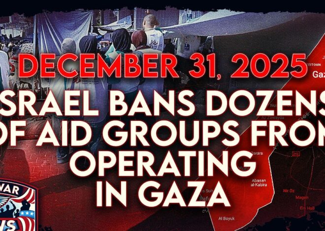Antiwar News for 12/31/25: Israel Bans Dozens of Aid Groups From Gaza, Zelensky: US Mulls Sending Troops to Ukraine, and More