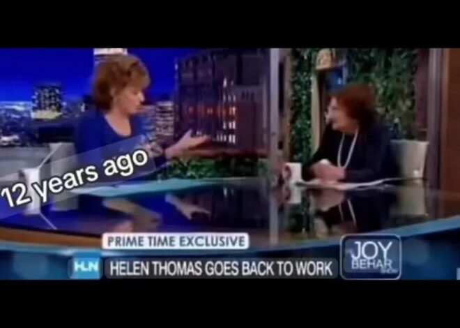 Helen Thomas’ Legendary Career Ended Overnight 15 Years Ago