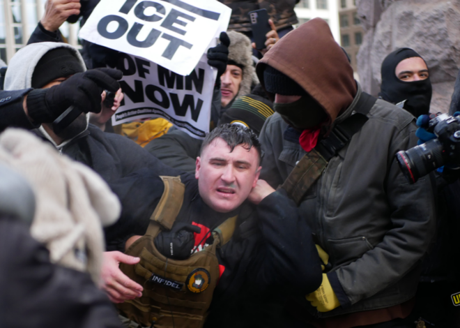 Far-Right Provocateur Jake Lang Chased Out of Minneapolis During Hate Rally