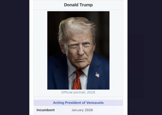 President Trump Posts Picture of Himself as ‘Acting President of Venezuela’