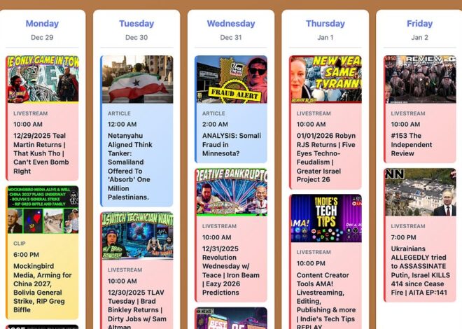 INN This Week 12/28/25 – 1/3/26 @GetIndieNews @IndLeftNews @AngelJRivera08 @TheIndReview @AMWakeup @SnowHimbo @ReefBreland @ogbonna_Collin @The_Dissident30 @SlowNewsDayShow @IndieMediaToday @7SEES_