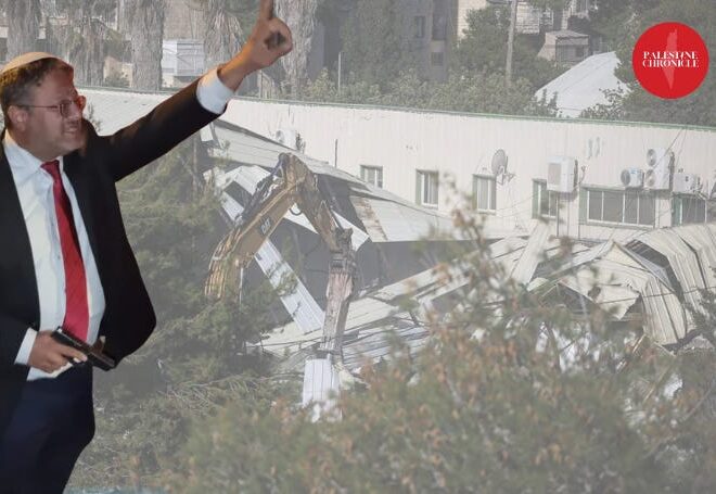 Far-Right Minister Ben-Gvir Oversees Destruction Inside UN Refugee Agency Compound